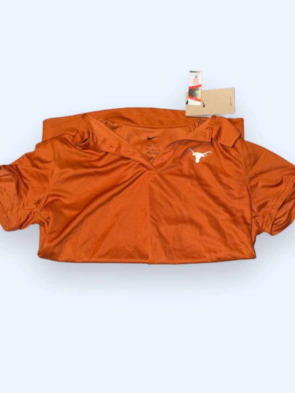 Nike Texas Longhorns Orange Short Sleeve Polo Shirt Team Logo